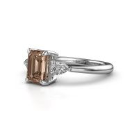 Afbeelding van Verlovingsring Chanou EME 950 platina bruine diamant 1.92 crt