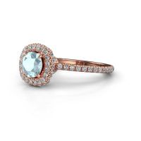 Image of Engagement ring Talitha RND 585 rose gold aquamarine 6.5 mm