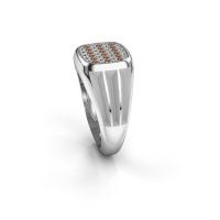 Afbeelding van Pinkring Robbert<br/>585 witgoud<br/>Bruine diamant 0.558 crt