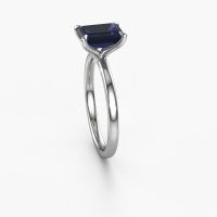 Image of Engagement Ring Crystal Eme 1<br/>950 platinum<br/>Sapphire 8x6 mm