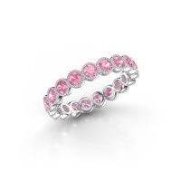 Image of Ring mariam 0.07<br/>585 white gold<br/>Pink sapphire 2.7 mm