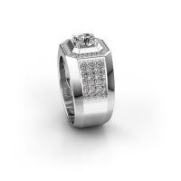 Image of Men's ring Pavan 375 white gold diamond 1.918 crt