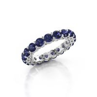 Image of Stackable ring Michelle full 3.4 950 platinum sapphire 3.4 mm