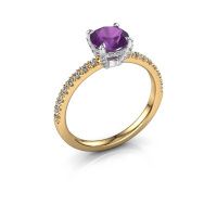 Image of Engagement ring saskia rnd 1<br/>585 gold<br/>Amethyst 6.5 mm