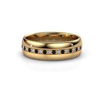 Image of Wedding ring WH0203L36AP<br/>585 gold ±6x1.7 mm<br/>Black diamond