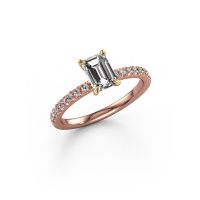 Image of Engagement Ring Crystal Eme 2<br/>585 rose gold<br/>Lab-grown diamond 1.14 crt