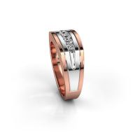 Image de Bague pour homme Huub<br/>585 or rose<br/>Diamant 0.56 crt
