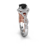 Afbeelding van Verlovingsring Leora<br/>585 witgoud<br/>zwarte diamant 1.768 crt