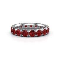 Image of Stackable Ring Jackie 3.7<br/>585 white gold<br/>Ruby 3.7 mm