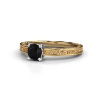 Afbeelding van Verlovingsring Claudette 1 585 goud zwarte diamant 0.60 crt