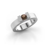 Afbeelding van Ring Leena 1<br/>950 platina<br/>Rookkwarts 4.2 mm