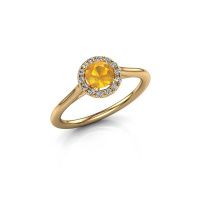Image of Engagement ring seline rnd 1<br/>585 gold<br/>Citrin 5 mm