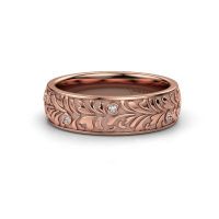 Afbeelding van Trouwring WH2074L26D 585 rosé goud lab-grown diamant ±6x2.4 mm