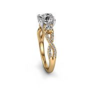 Afbeelding van Verlovingsring Marilou RND 585 goud lab-grown diamant 1.360 crt