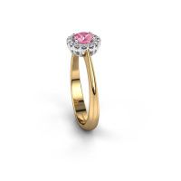 Image de Bague de fiançailles Anca<br/>585 or jaune<br/>Saphir rose 4.2 mm
