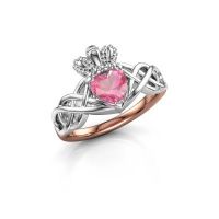 Image of Ring Lucie 585 rose gold pink sapphire 6 mm