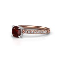 Image of Engagement ring saskia 1 cus<br/>585 rose gold<br/>Garnet 5.5 mm
