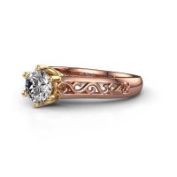 Image of Engagement ring shan<br/>585 rose gold<br/>Zirconia 6 mm