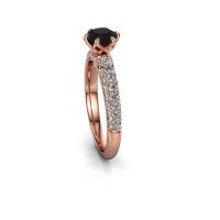 Afbeelding van Verlovingsring Meryl<br/>585 rosé goud<br/>Zwarte diamant 1.485 crt