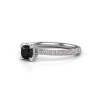Image of Engagement ring saskia 2 cus<br/>585 white gold<br/>black diamond 1.132 crt