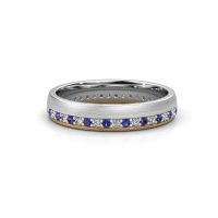 Image of Wedding ring WH0303L24AM<br/>585 white gold ±4x1.7 mm<br/>Sapphire