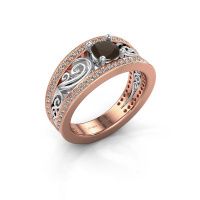 Afbeelding van Verlovingsring Julliana<br/>585 rosé goud<br/>Rookkwarts 5 mm
