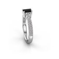 Image of Engagement Ring Marielle Eme<br/>585 white gold<br/>Black diamond 1.51 crt