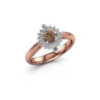 Image of Engagement ring Susan 585 rose gold brown diamond 0.885 crt