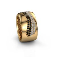Afbeelding van Ring Ria<br/>585 goud<br/>Zwarte Diamant 0.870 Crt