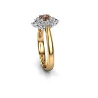 Afbeelding van Verlovingsring Susan<br/>585 goud<br/>Bruine diamant 0.885 crt