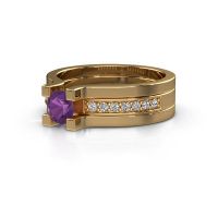 Image of Engagement ring Myrthe<br/>585 gold<br/>Amethyst 5 mm