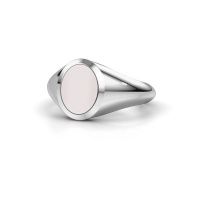 Afbeelding van Pinkring Herman 1<br/>585 witgoud<br/>Rode lagensteen 10x8 mm