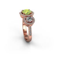 Afbeelding van Ring Lacie 585 rosé goud peridoot 6.5 mm