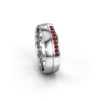 Image of Wedding ring WH0213L26AP<br/>585 white gold ±6x1.7 mm<br/>Ruby
