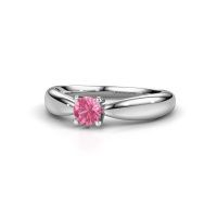 Image de Bague de fiançailles Nichole<br/>950 platine<br/>Saphir rose 4.2 mm