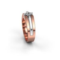 Image of Men's ring kiro<br/>585 rose gold<br/>Zirconia 5 mm