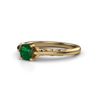 Image of Engagement ring shannon cus<br/>585 gold<br/>Emerald 5 mm