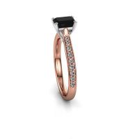 Afbeelding van Verlovingsring Mignon eme 2 585 rosé goud zwarte diamant 1.079 crt