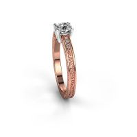 Afbeelding van Verlovingsring Claudette 2 585 rosé goud diamant 0.54 crt