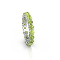 Image of Stackable ring Michelle full 3.4 585 white gold peridot 3.4 mm