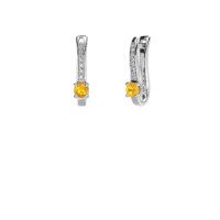 Image of Earrings Valorie 925 silver citrin 4 mm