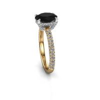 Image of Engagement ring saskia 2 ovl<br/>585 gold<br/>black diamond 2.868 crt
