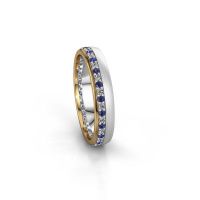 Image of Wedding ring WH0303L24AM<br/>585 white gold ±4x1.7 mm<br/>Sapphire