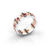 Afbeelding van Heren ring Ricardo 2 585 rosé goud rhodoliet 2 mm