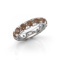 Bild von Vorsteckring jackie 4.2<br/>585 Weißgold<br/>Braun Diamant 4.50 crt