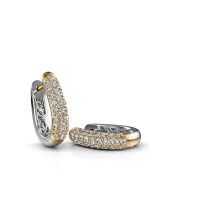 Image of Hoop earrings Danika 8.5 A 585 gold zirconia 1.7 mm