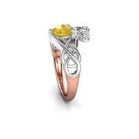 Image of Ring Lucie 585 rose gold yellow sapphire 6 mm