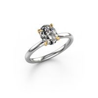 Image of Engagement Ring Crystal Ovl 1<br/>585 white gold<br/>Lab-grown diamond 1.10 crt