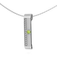 Image de Collier Vicki<br/>585 or blanc<br/>Péridot 3 mm