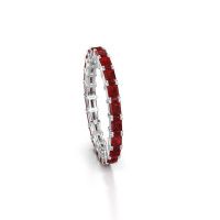 Bild von Vorsteckring vivienne eme 3x2<br/>585 Weißgold<br/>rubin 3x2 mm